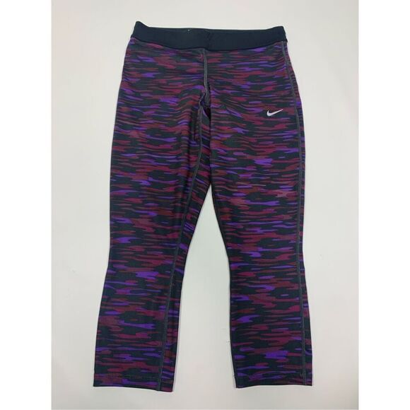 Nike Dri Fit Capri Stripe Legging Size Medium - Picture 1 of 7